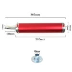 22mm 280mm Universal metal Racing Exhaust Muffler Silence Silencer 2 Stroke bulk Exhaust tail pipe tips 50-CG125 Motorcycle
