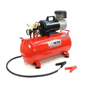 24V DC Weatherproof Professional Small Powerful Heavy Duty Truck Oil Free Air Compressor Machine with 25 liter tank