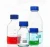 Import 250ml Clear sealed glass reagent bottle /Capsule pill bottle with scale screw blue cap from China