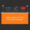 25cm-120cm Length PVC Material for Posters and Prints Wall Home Decor Wall Art Matt Transparency Poster Hanger Banner Frame