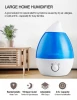 2.6L Big Capacity Ultrasonic Diffuser Air Humidifier Tabletop Electric Humidifier for Home