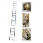 2section telescopic ladders aluminum 28 extension ladder