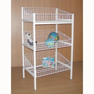 3 Tier Shelf Wire Basket Plush Toys Floor Metal Display (PHY538)