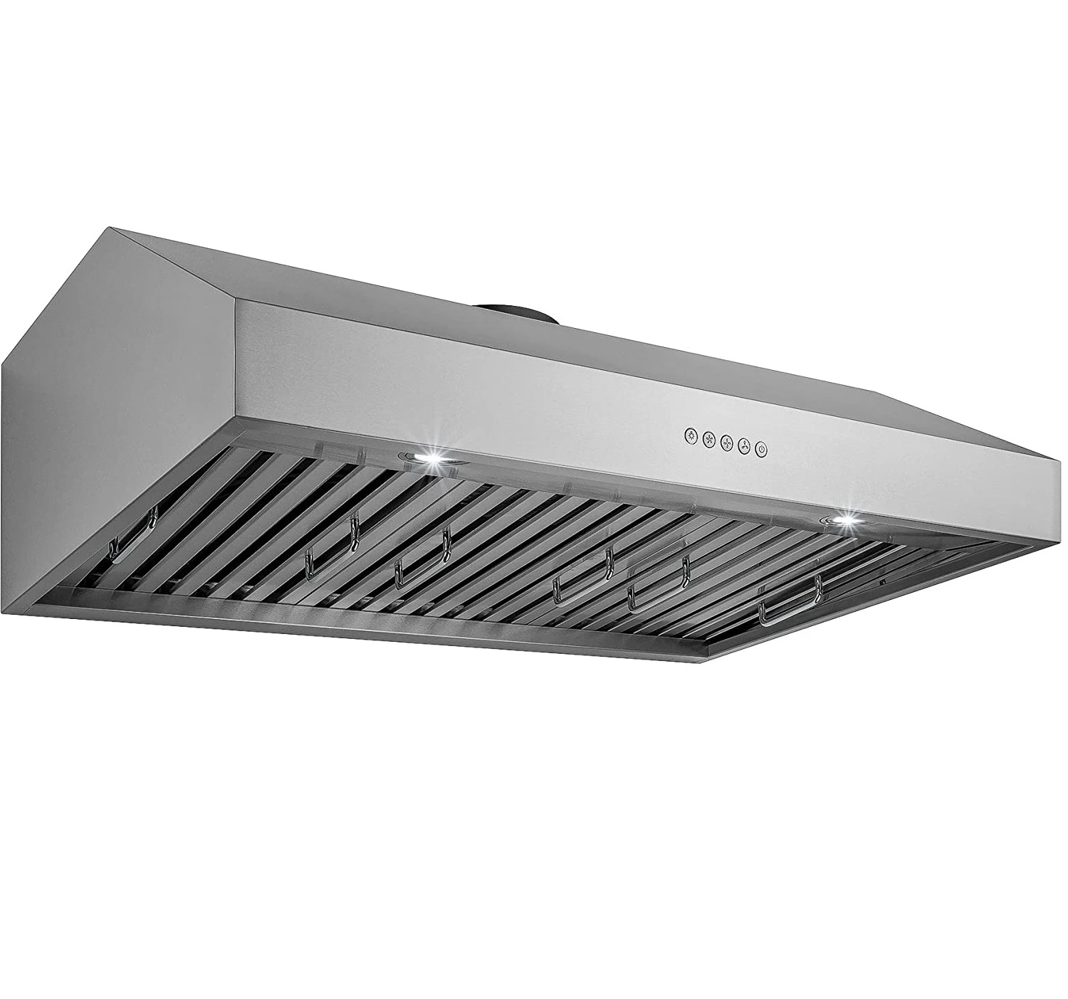 30 in under cabinet range hood in stainless steel with push button switch