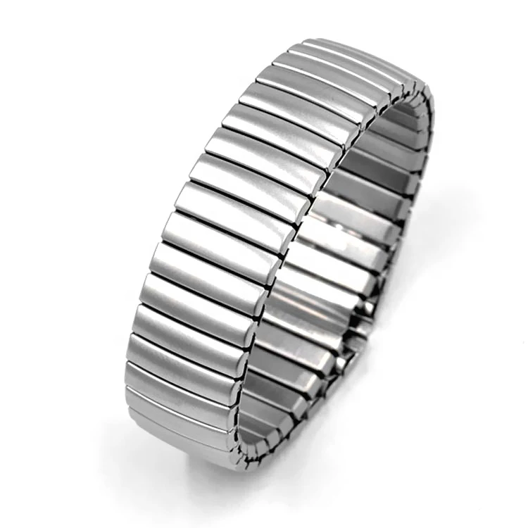 304 stainless steel Matt surface modern custom stainless steel Elastic extensible stretch watch band bracelet