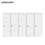 30*80 2 Panel White Primed Interior Shaker Style Slab Doors Wood MDF Modern Molded Doors Hollow Core Solid Core Interior Doors