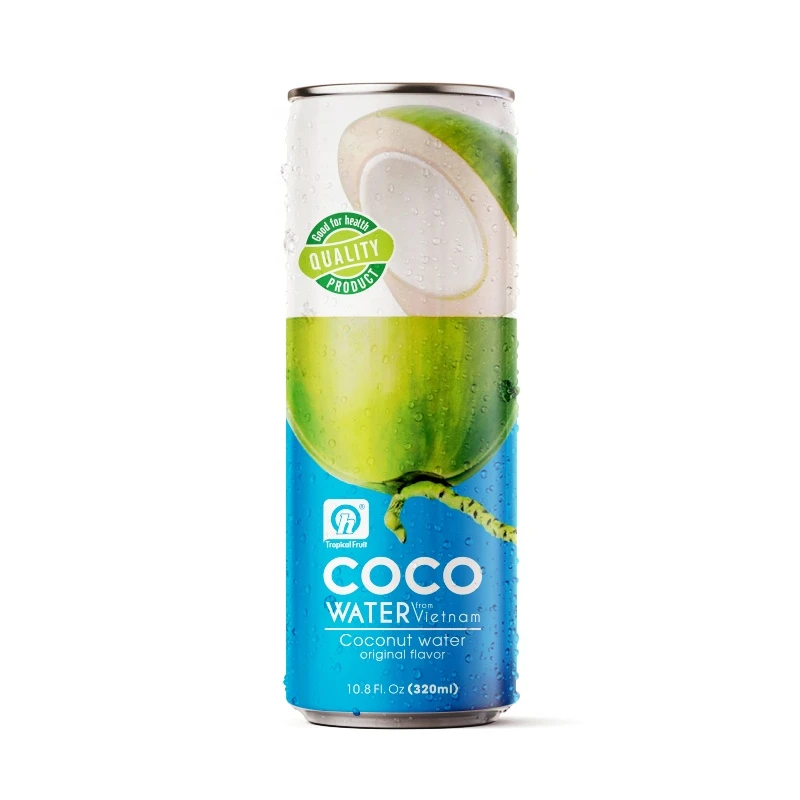 Pure Coconut Water Original Flavor with Pulp 320ml Canned