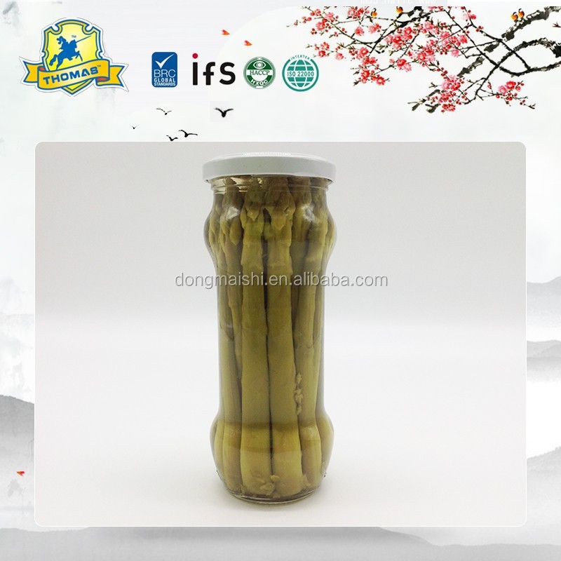 370ML Delicious Canned Green Asparagus in jar