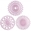 3pcs Silicone Multi-Use Flower Trivet Mat - Premium Quality Insulated Flexible Durable Non Slip Coasters Hot Pads