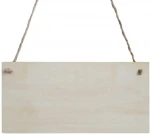 3pcs Unfinished Wood Sign Blank Rectangle Hanging Wooden Plaque DIY Craft Project Wood Sign with Rope Door Wall Art Decorative,