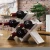 Import 4-Bottle Whitewashed Rustic Wood Counter top Wine Storage Rack from China
