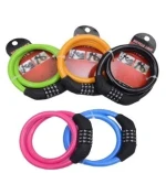 4-digit combination lock waterproof anti-theft custom cable bike lock bicycle wheel lock for bike