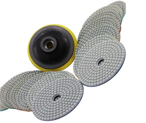 Z-LION 3" Diamond Convex Polishing Pad With 5/8"-11 Thread Backer Pad