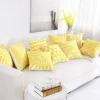 45*45CM Yellow Embroidered Cushion Covers Wholesale Sofa Cushion Cover Decorative Factory Direct Sale
