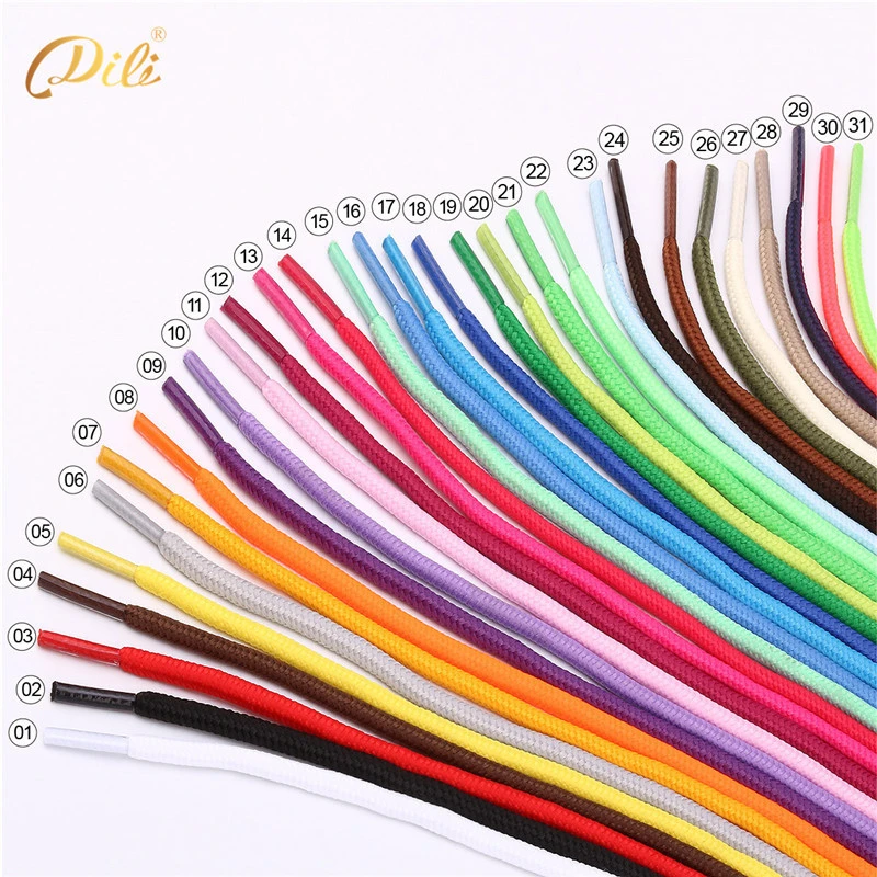 4mm Round Polyester Shoelaces Sport shoe laces