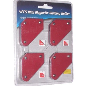 4pc Welding Arrow Magnet Set Mini Weld Holder Up to 9 LB at 45, 90 or 135 Deg