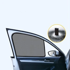 4pcs/set customize car window curtain mesh fabric magnetic car sunshade