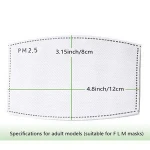 5 Layers PM2.5 Activated Carbon Air Filter Sheet, Replaceable filter Element for Mesh Neoprene Cycling Facemask