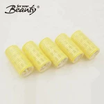5 Pieces 28MM Yellow Easy Using No Pins/Clips Thermal Self-Adhering Hair Rollers