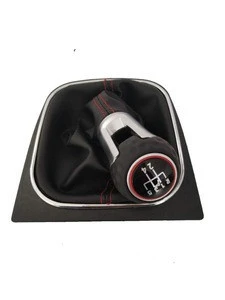 5/6 Speed Car Gear Stick Level Shift Knob With Leather Boot For VW Golf 5 Golf6 A6 MK6 For GTI GTD R20 2009 2010 2011 2012 2013