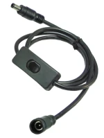 5V 12V 501 Button Switch Wire 22 AWG USB 2.0 2-Pin 2-Core 1.5M Black Electronic Power Supply Connector Cable with ON OFF