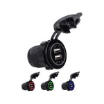 5V 2.1A 1A Waterproof LED Car Motorcycle Charger Vehicle Dual USB car Charger 2 Ports Power Socket DC 12-24V