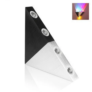 5W Aluminum Triangle Led Wall Lamp AC90-265V High Power Led Modern Home Indoor Party Ball Disco Light