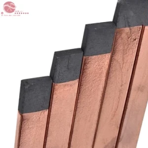 5X12X355mm DC Flated Gouging Rod Carbon Electrode Air-Arc Gouging Carbon Rods Copperclad