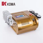 6 in 1 ultrasound Cavitation rf vacuum system 650nm/940nm lipo laser fat burning machine for slimming