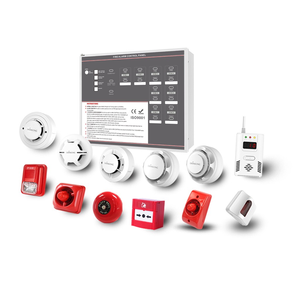 Buy 6 Zone Conventional Fire Alarm Control Panel For Fire Alarm System ...