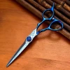 6.0 inch Blue Damascus Japanese steel Hair Hairdressing Professional Scissors  Hair Clipper Razor Thinning cutting Scissors Bar