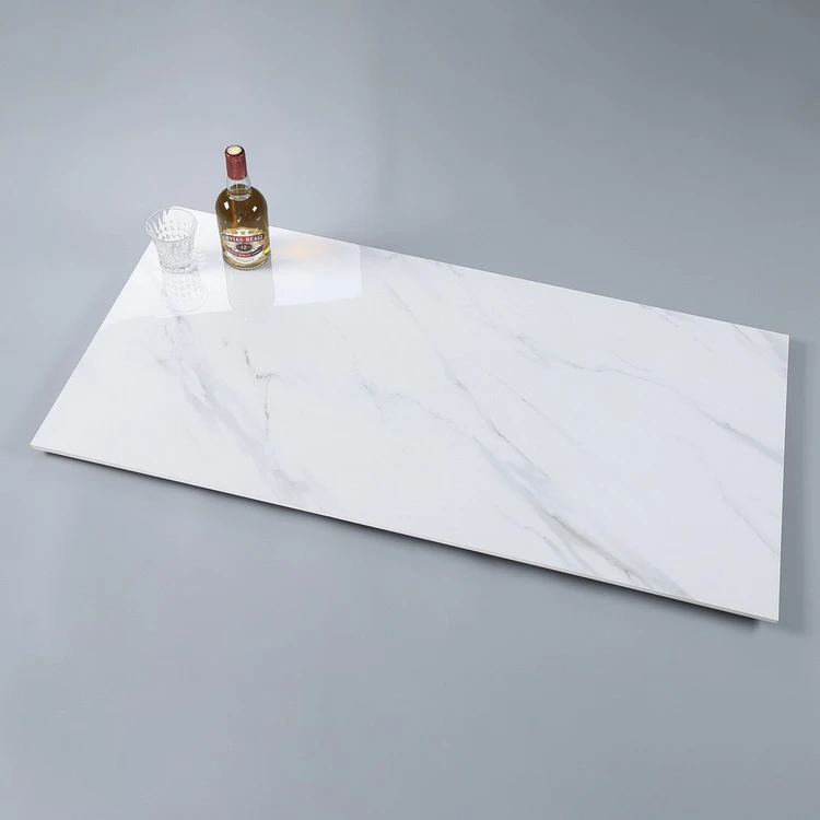 600x1200 large fully polished horse marble black white carrara porcelain slab ceramic floor tile