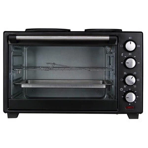 60L convection electric oven with 2 hotplates CE/ROHS/LFGB