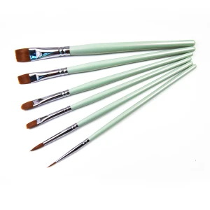 6pcs kolinsky hair wooden handle painting brush set
