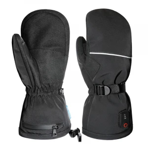 7.4V Electric Rechargeable Battery Powered Ski Full Fingerless Gloves Snowboarding Heated Mitten Gloves
