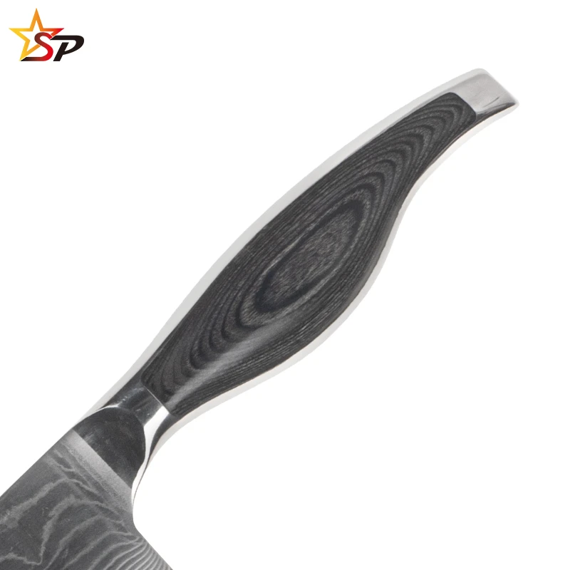 8 inch Professional vg10 67 Layer Damascus Chef Knife With Pakka Wood+S/S 430 Handle Damascus Steel Knife
