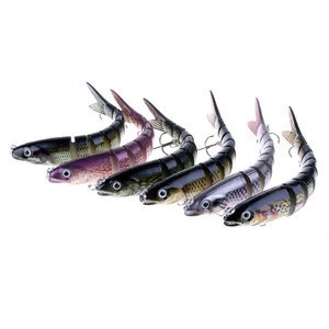 8 Jointed 12.5cm  Fishing Lures Heavy Duty Metal Multi Jointed Swim baits  for Bass Catfish Pike Muskie fishing Segmented Lure