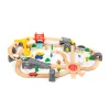 80pcs Children educational toys diy assemble wooden railway train set