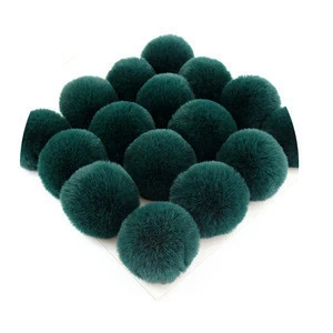 8cm Handmade Faux rabbit Fur Ball  Faux Fur Pom Poms For DIY Hats