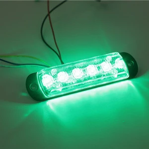 9-30V Ultra thin 3watt led warning strobe green police lights cop light bar led grille lights for cars