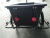 Import 90l plastic bin  bike trailer cargo, bicycle trailer from China