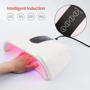 96W Fast Drying UV Lamp For Nails Gel Polish Curing Lamp Skin Care Red Light Lamp For Nail Dryer Auto Sensor Manicure Tool
