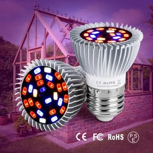 AC85-265V 28W Full Spectrum LED Grow Light  IR UV E27 Growing Lamp for Greenhouse Flower Fruits