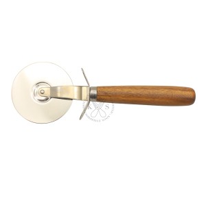 Acacia wood  handle pizza knives pizza tools cutter wheel