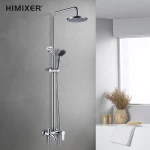 Accept Customized Logo wall mounted shower faucet bathroom shower faucet set
