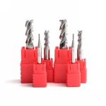 AlTiSiN Coating HRC 65 degree Tungsten Steel 4 Flute Square End Mills