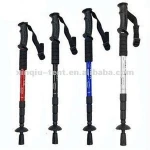 Aluminium eva 2-3 section lightweight good quality camping travelling foldable trekking pole walking stick