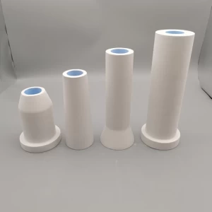 Aluminium silicate ceramic fiber flow tube for split-flow molten aluminum