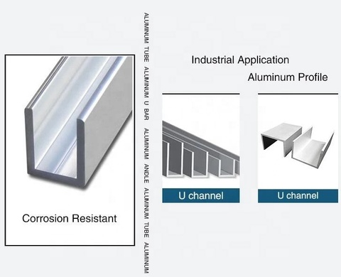 Buy Aluminium U Channel For 10mm Glass 6063 Aluminum Profile Factory ...