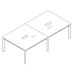 Aluminum Alloy Frame Wood Conference Tables
